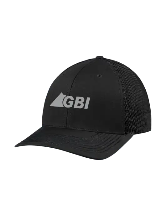 Richardson Adjustable Snapback Original 112 Trucker Cap Black w/Black Mesh w/Great Basin Industrial Logo
