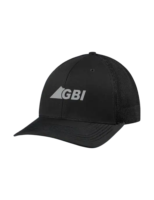 Richardson Adjustable Snapback Original 112 Trucker Cap Black w/Black Mesh w/Great Basin Industrial Logo