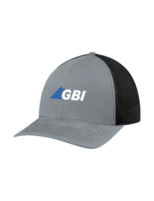 Richardson Adjustable Snapback Original 112 Trucker Cap Heather Grey w/Black Mesh w/Great Basin Industrial Logo