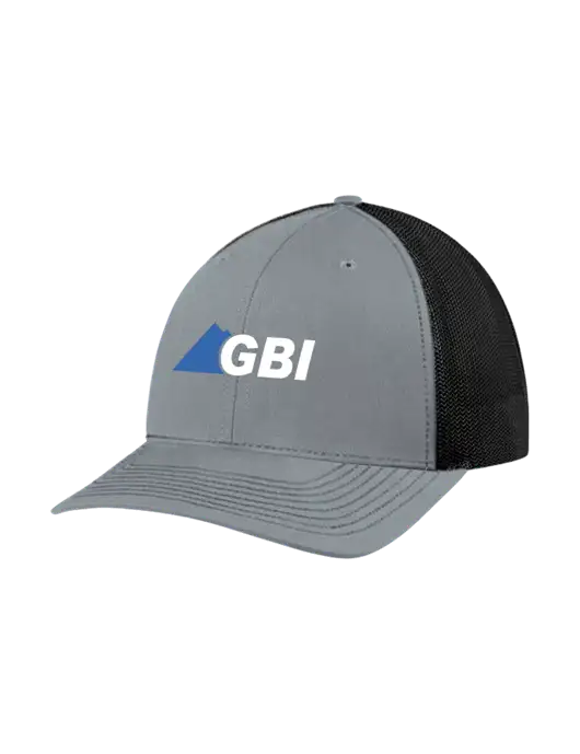Richardson Adjustable Snapback Original 112 Trucker Cap Heather Grey w/Black Mesh w/Great Basin Industrial Logo