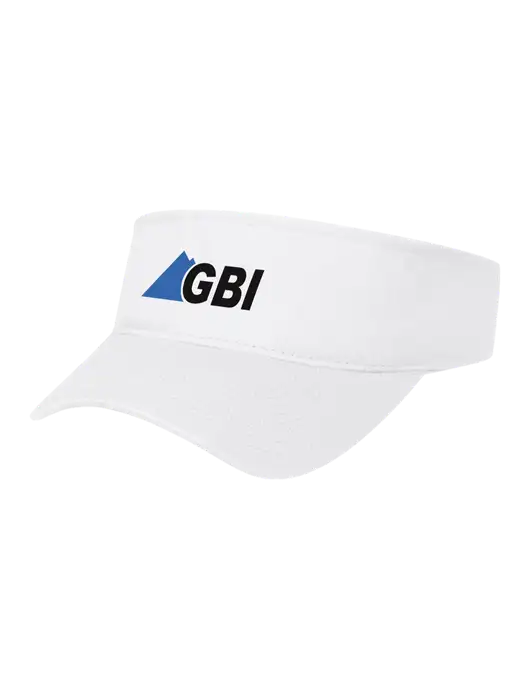 White Cap Visor w/Great Basin Industrial Logo