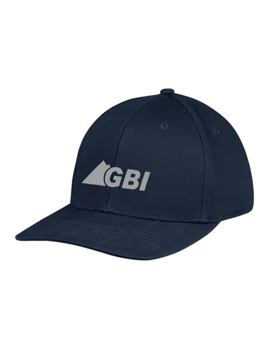 Premium Modern Structured Twill Navy Snapback Cap w/Great Basin Industrial Logo