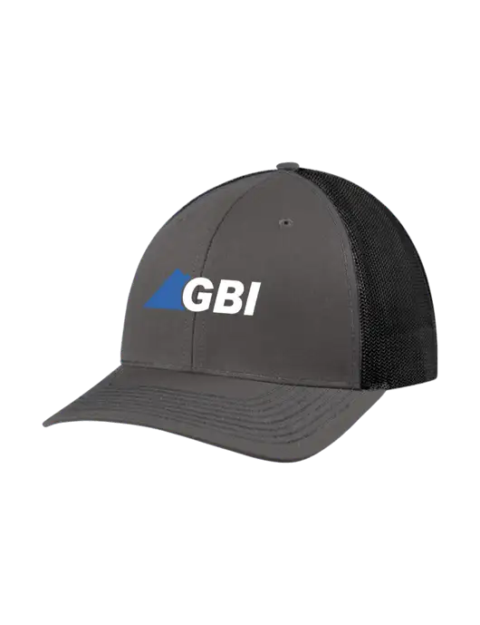 Richardson Adjustable Snapback Original 112 Trucker Cap Dark Grey w/Black Mesh w/Great Basin Industrial Logo