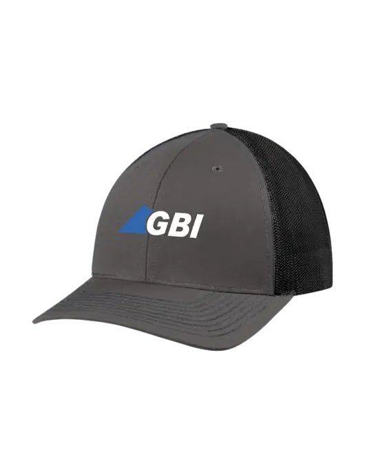 Richardson Adjustable Snapback Original 112 Trucker Cap Dark Grey w/Black Mesh w/Great Basin Industrial Logo