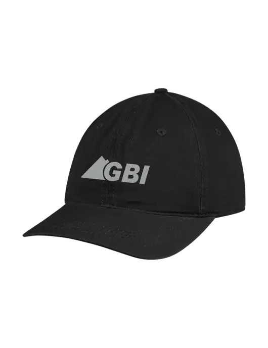Garment Washed Unstructured Twill Black Cap w/Great Basin Industrial Logo
