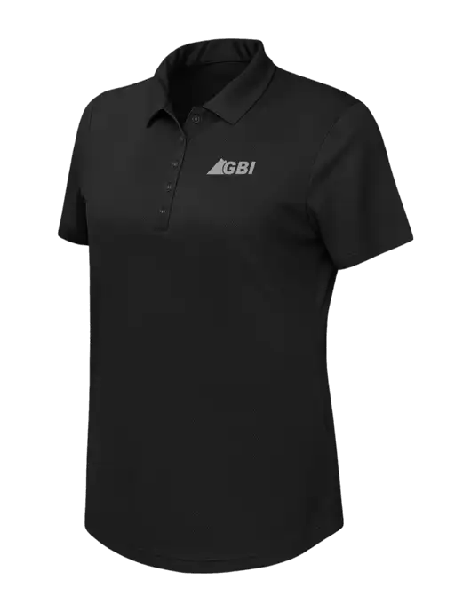 Callaway Womens Birdseye Black Polo w/Great Basin Industrial Logo