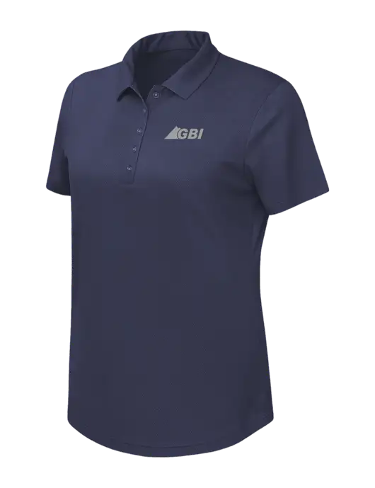Callaway Womens Birdseye Navy Polo w/Great Basin Industrial Logo