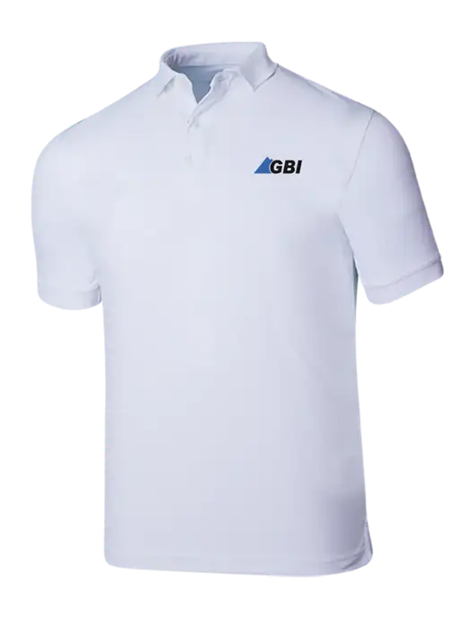 Callaway Ottoman Bright White Polo w/Great Basin Industrial Logo