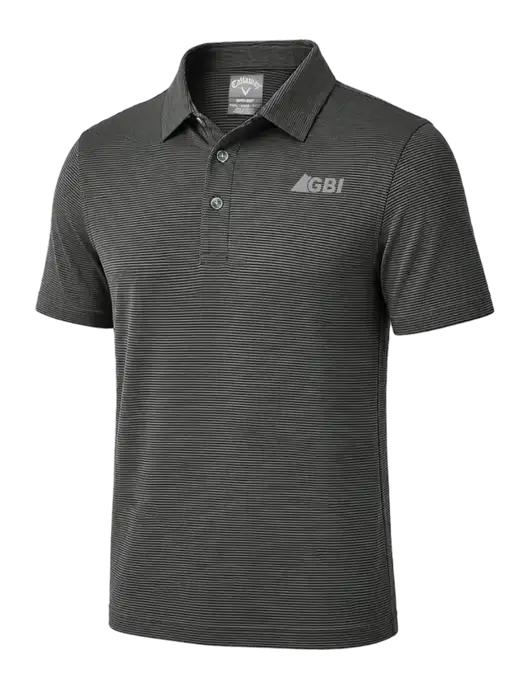 Callaway Black Fine Line Stripe Polo w/Great Basin Industrial Logo