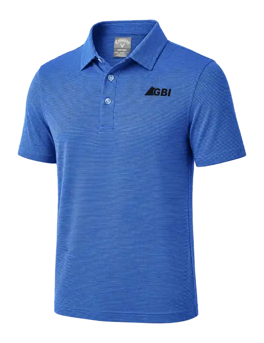 Callaway Royal Blue Fine Line Stripe Polo w/Great Basin Industrial Logo