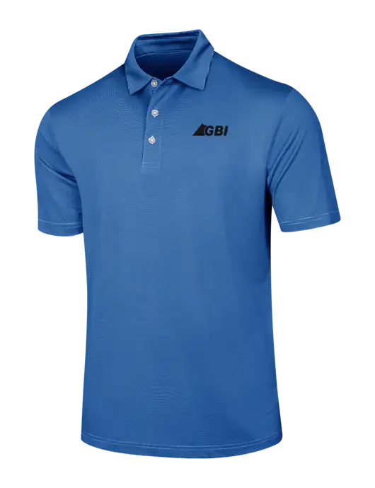 Callaway Royal Blue Fine Line Stripe Polo w/Great Basin Industrial Logo
