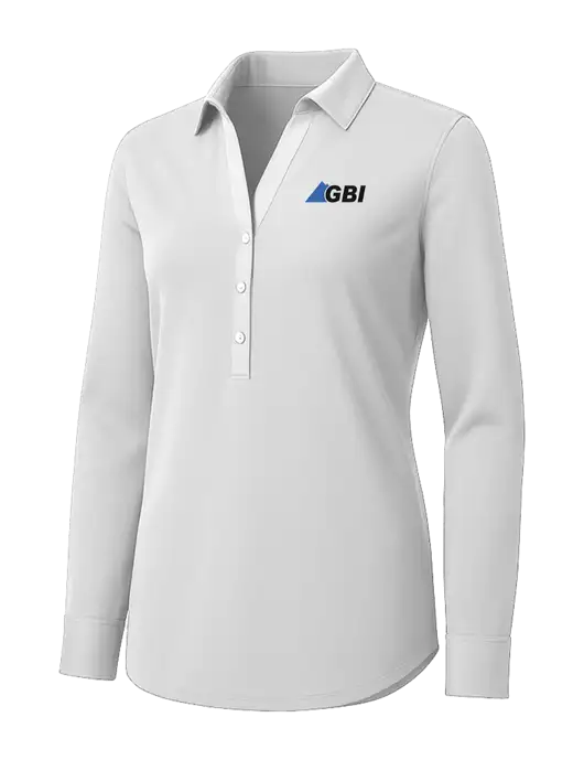 Womens White City Stretch Shirt w/Great Basin Industrial Logo