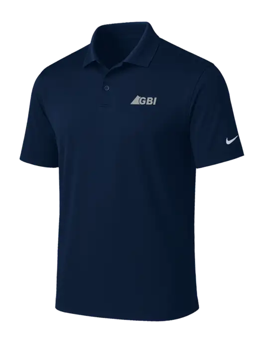 NIKE Navy Victory Solid Polo w/Great Basin Industrial Logo