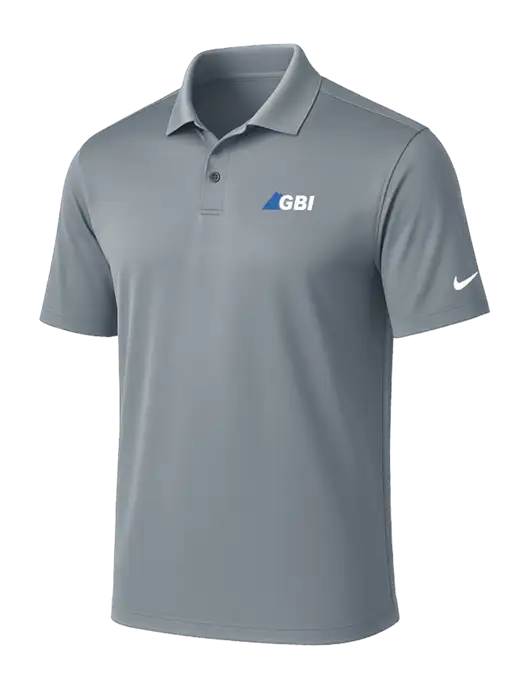 NIKE Medium Grey Victory Solid Polo w/Great Basin Industrial Logo
