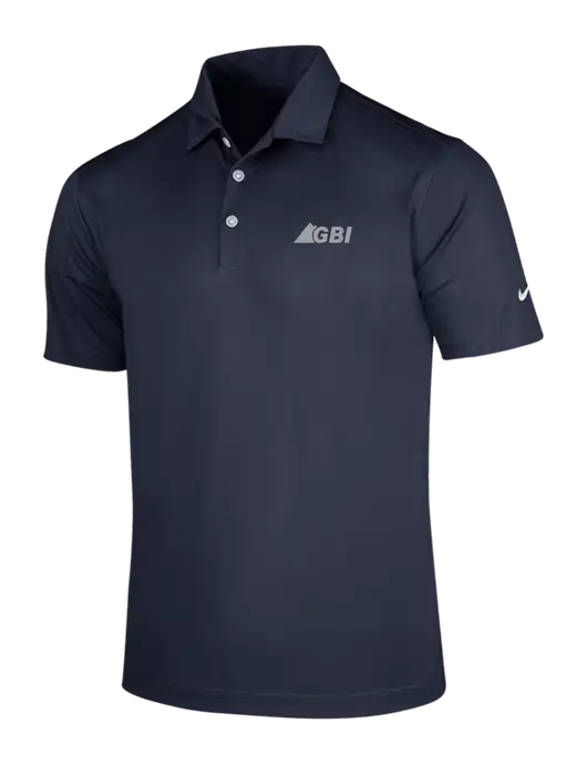 NIKE Dark Navy Dri-Fit Vertical Mesh Polo w/Great Basin Industrial Logo