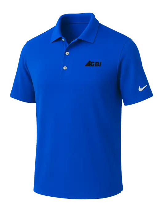 NIKE Royal Dri-Fit Micro Pique Polo w/Great Basin Industrial Logo