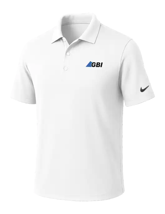 NIKE White Dri-Fit Micro Pique Polo w/Great Basin Industrial Logo