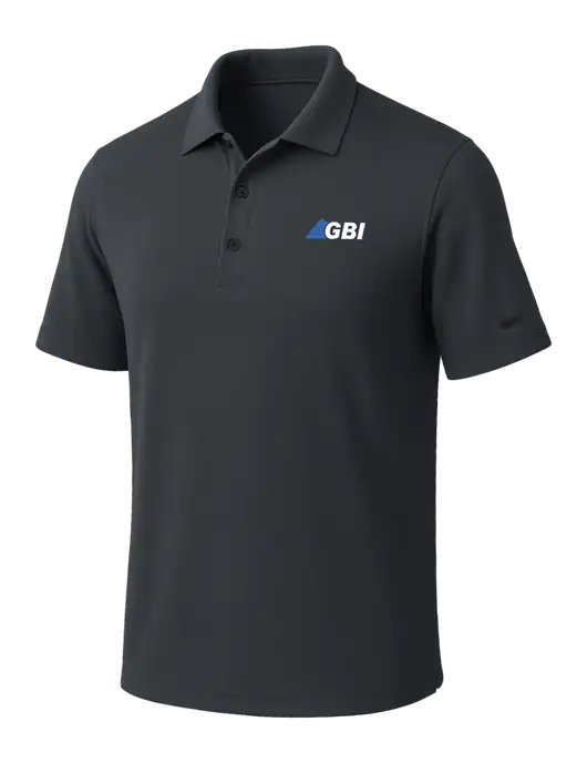 NIKE Dark Grey Dri-Fit Micro Pique Polo w/Great Basin Industrial Logo