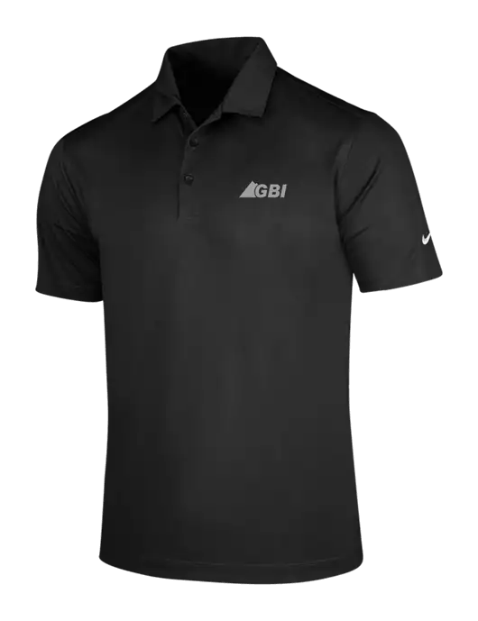 NIKE Black Dri-Fit Vertical Mesh Polo w/Great Basin Industrial Logo