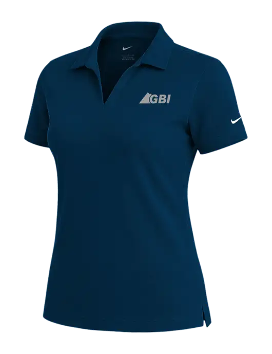 NIKE Navy Womens Dri-Fit Micro Pique Polo w/Great Basin Industrial Logo