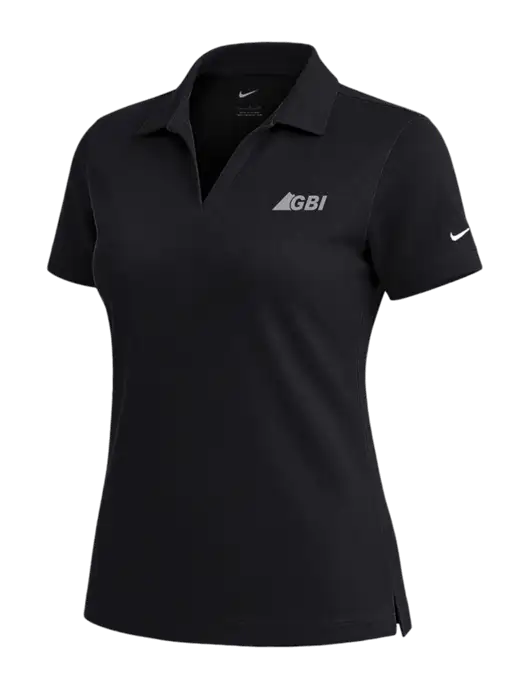 NIKE Black Womens Dri-Fit Micro Pique Polo w/Great Basin Industrial Logo