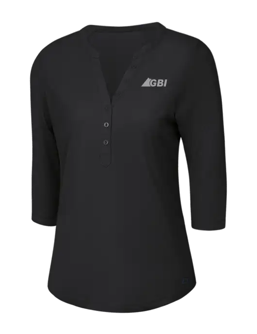 OGIO Blacktop Jewel Henley w/Great Basin Industrial Logo