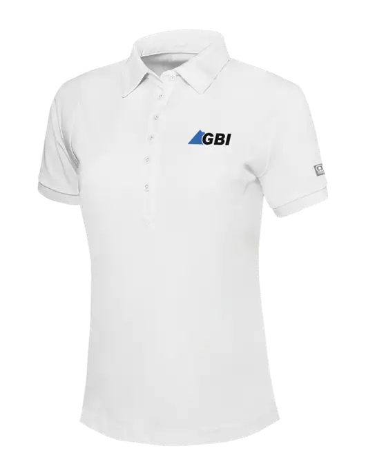 OGIO Womens Bright White Jewel Polo w/Great Basin Industrial Logo