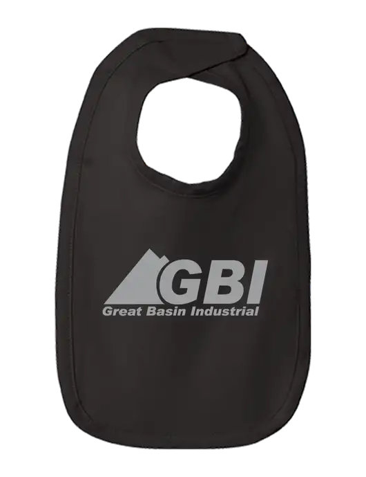 Rabbit Skins Black Infant Premium Jersey Bib w/Great Basin Industrial Logo