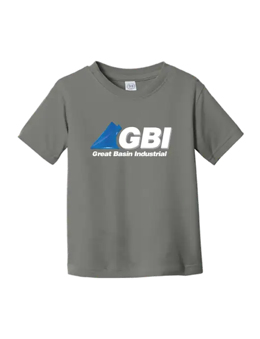 Rabbit Skins Charcoal Toddler Fine Jersey Tee w/Great Basin Industrial Logo