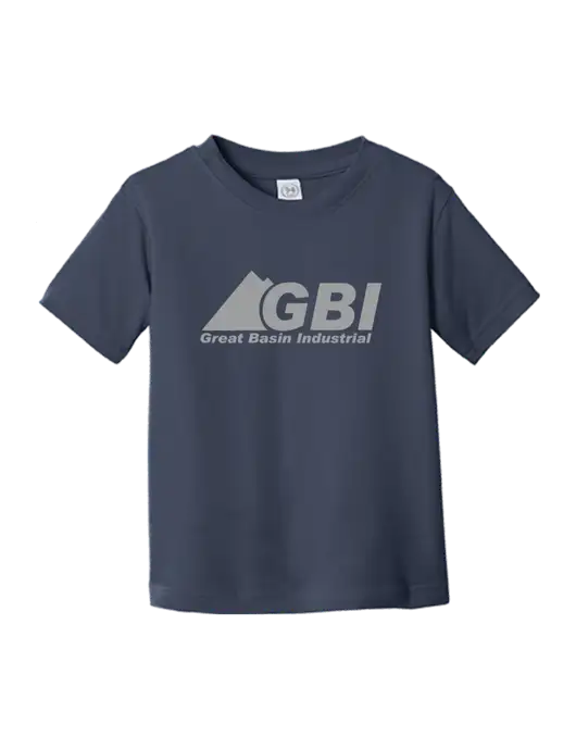 Rabbit Skins Navy Toddler Fine Jersey Tee w/Great Basin Industrial Logo