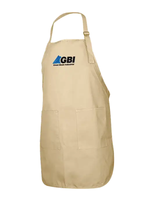 Full-Length Stone Apron With Pockets w/Great Basin Industrial Logo