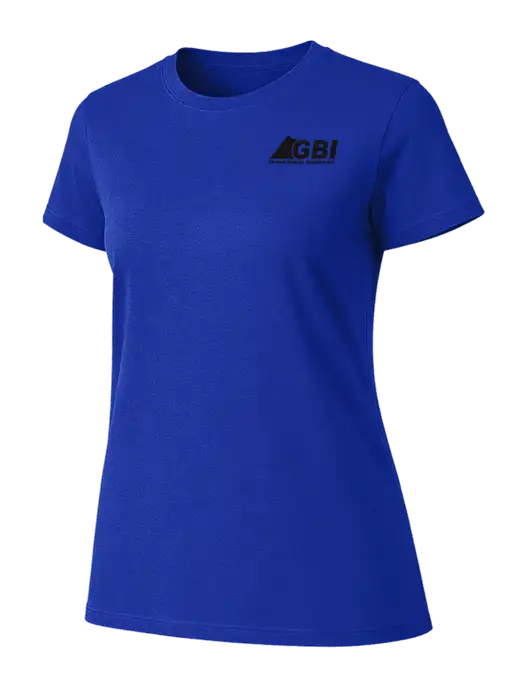 Womens Ring Spun Royal 4.5 oz T-Shirt w/Great Basin Industrial Logo