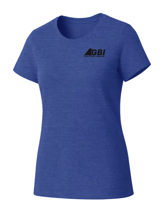 Womens Seriously Soft Royal Frost T-Shirt w/Great Basin Industrial Logo