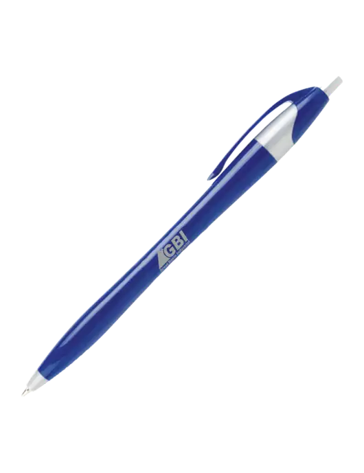 Novella Navy/Silver Corporate Pen- Blue Ink w/Great Basin Industrial Logo