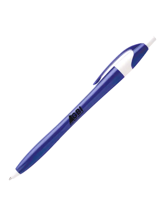 Novella Royal/White Executive Pen - Blue Ink w/Great Basin Industrial Logo
