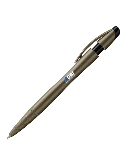 Awali Grey Metallic Pen - Black Ink w/Great Basin Industrial Logo