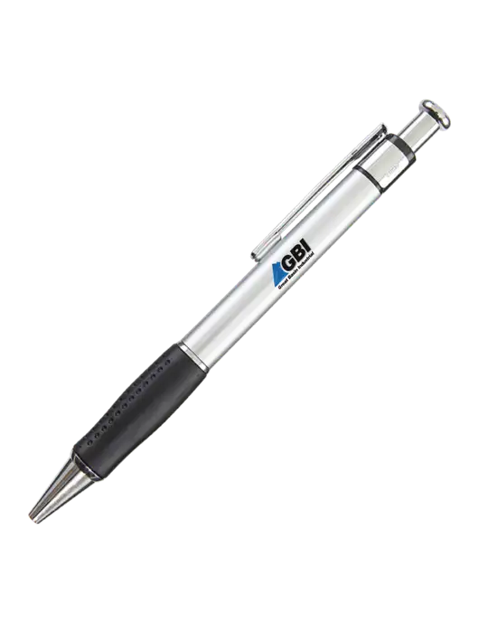 Malta Silver Pen - Black Ink w/Great Basin Industrial Logo