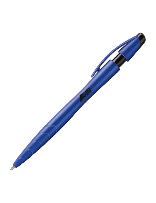 Awali Blue Metallic Pen - Black Ink w/Great Basin Industrial Logo