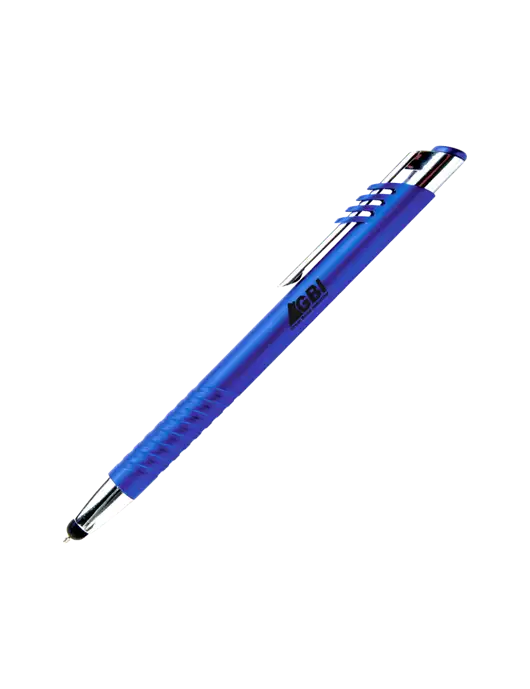 Schirhart Blue Stylus Pen - Blue Ink w/Great Basin Industrial Logo