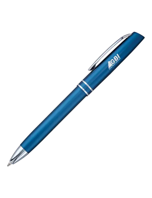 Blue Anguilla Black Ink Pen w/Great Basin Industrial Logo