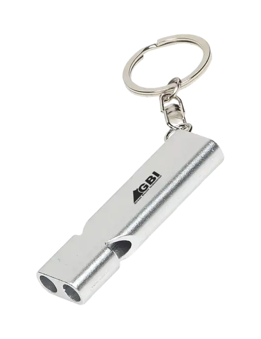 Quick Alert Silver Safety Whistle w/Great Basin Industrial Logo