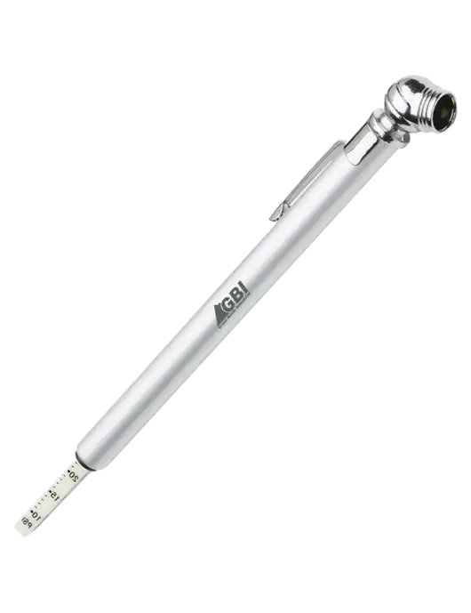 Quick View Silver Tire Gauge w/Great Basin Industrial Logo