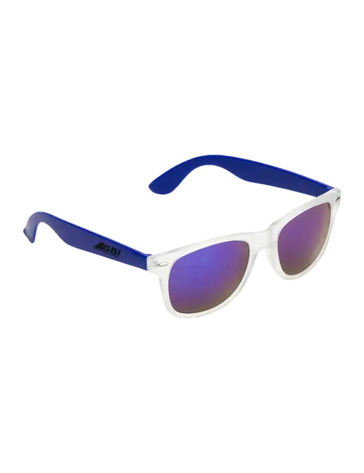 Key West Blue Mirrored Sunglasses w/Great Basin Industrial Logo