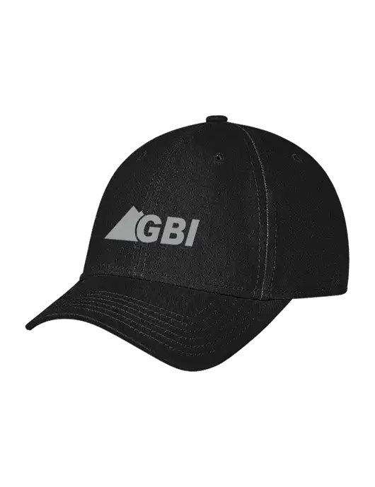 Black Structured Soft Snap Closure Hook & Loop Cap w/Great Basin Industrial Logo