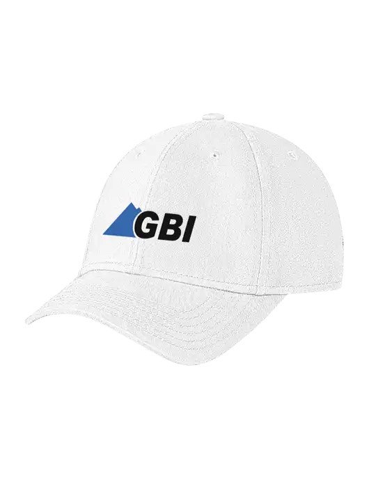White Structured Soft Snap Closure Hook & Loop Cap w/Great Basin Industrial Logo