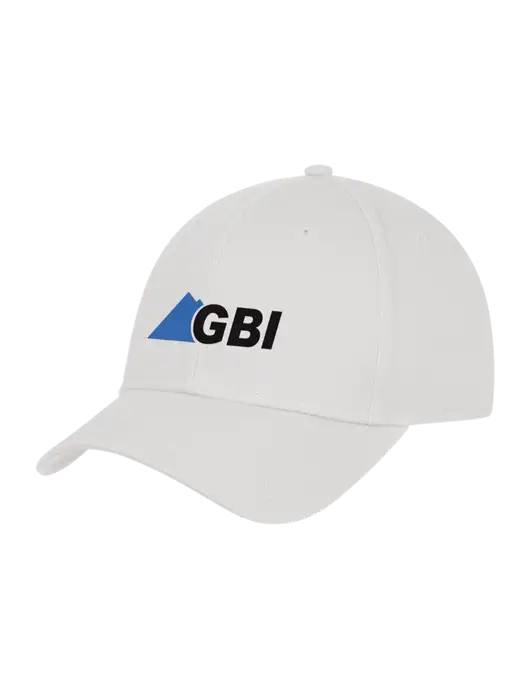 White Structured Cap Hook & Loop w/Great Basin Industrial Logo