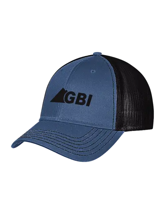 Dark Royal/Black Mesh Trucker Cap Snap Back w/Great Basin Industrial Logo