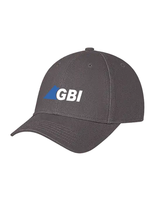 Medium Dark Grey Structured Soft Snap Closure Hook & Loop Cap w/Great Basin Industrial Logo