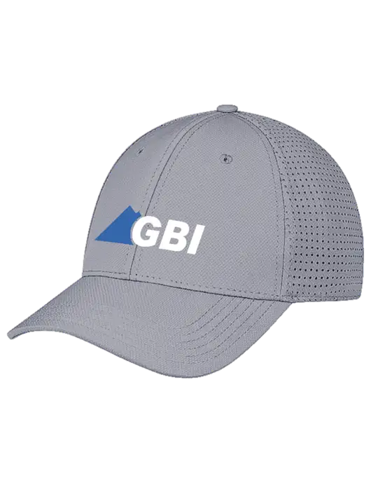 Grey Performance Stretchable Cap Hook & Loop w/Great Basin Industrial Logo