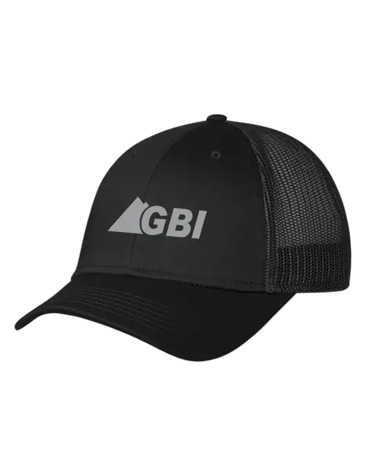 Black Mesh Trucker Cap Snap Back w/Great Basin Industrial Logo